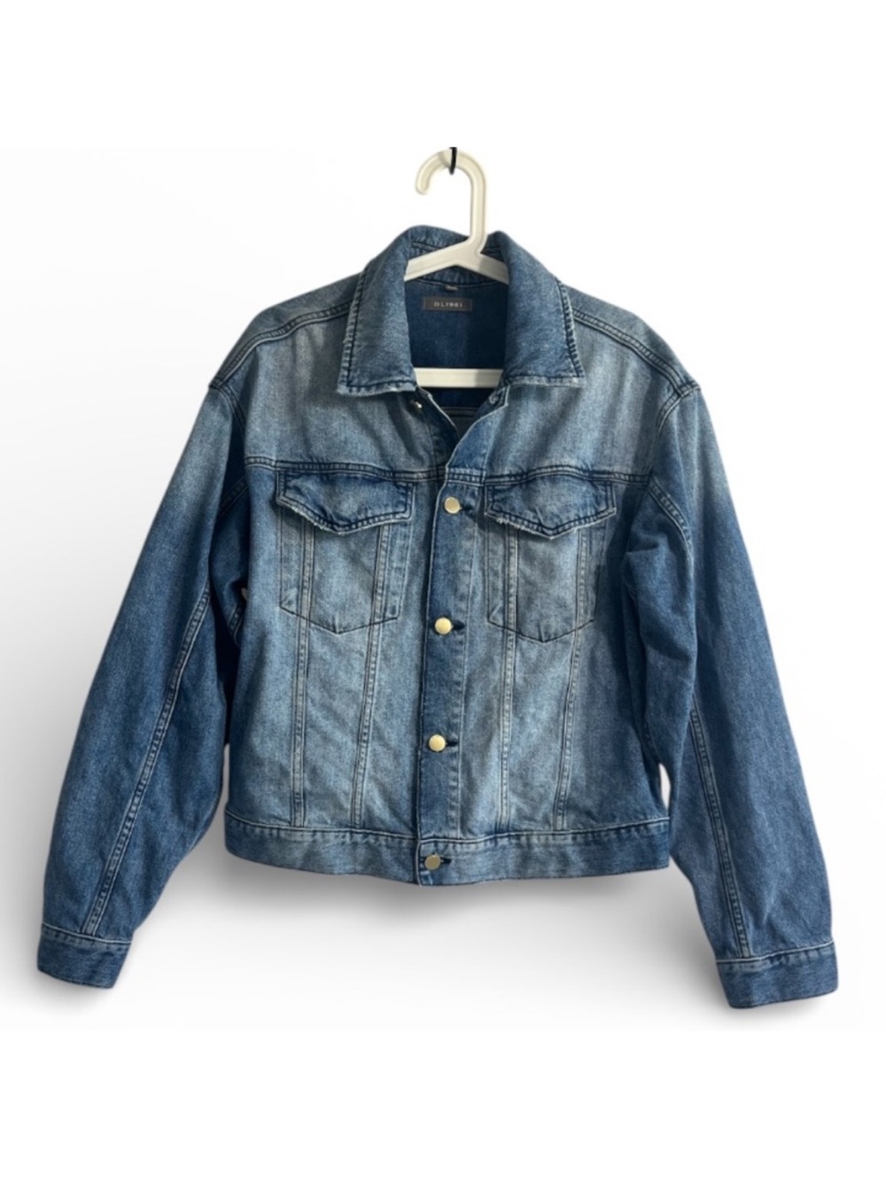 DL1961 Annie Relaxed Vintage Eaton Light Blue Denim Jacket Women’s Med